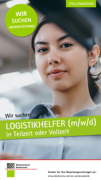 Stellenausschreibung Logistikhelfer